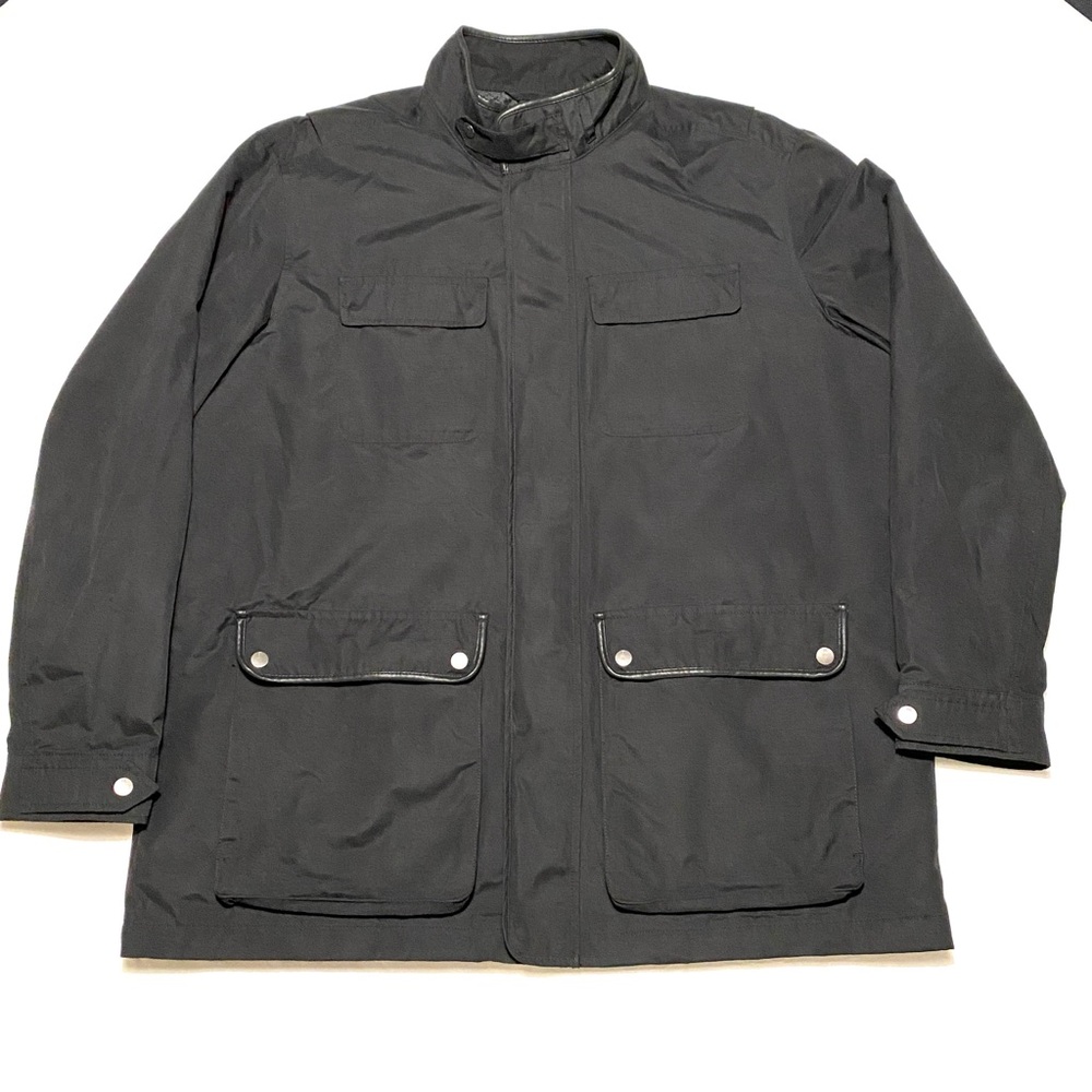 Banana Republic Men’s Black Field Jacket XL Midweight Lined Utility Coat Outdoor